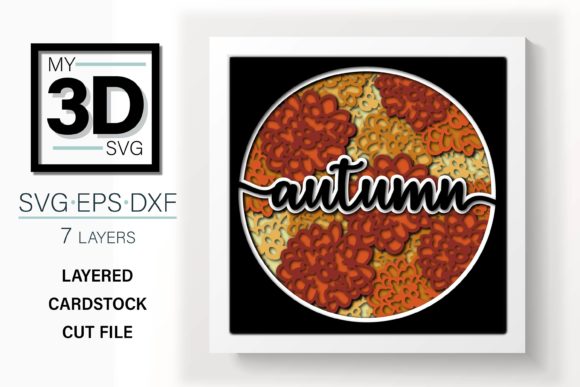 3D Autumn SVG for Shadow Boxes