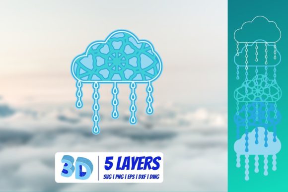 3D Clouds SVG for Creative Crafting