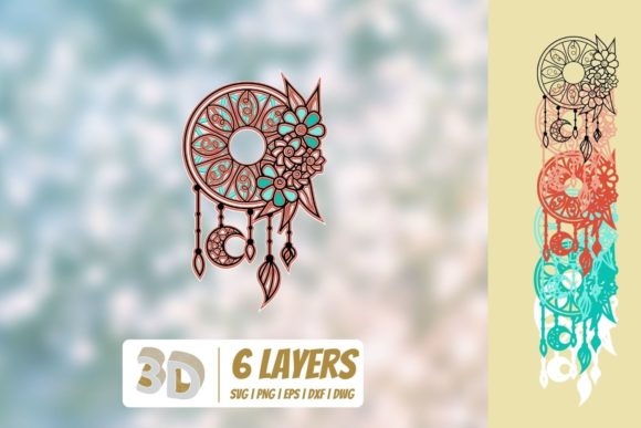 3D Dreamcatcher 1 SVG for Digital Sellers