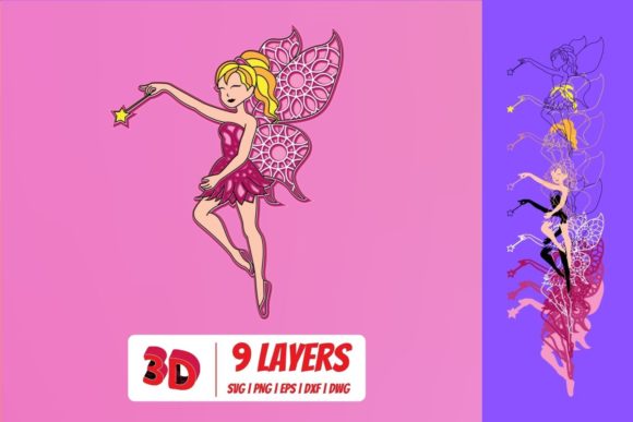 3D Fairy 2 SVG Cut File