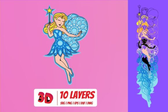 3D Fairy SVG Cut File