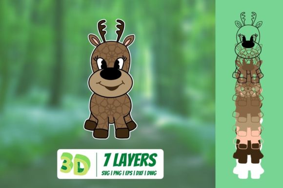 3D Fawn SVG for Branding & Packaging