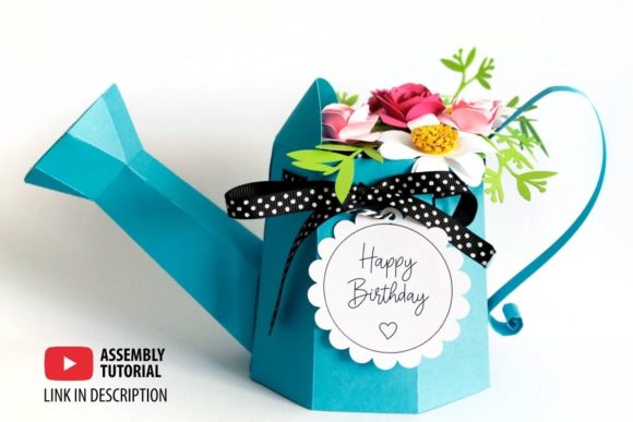3D Paper Watering Can: 3D SVG Centerpieces