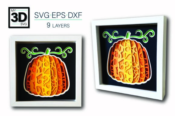 3D Pumpkin: A 3D SVG for Shadow Boxes & Sales