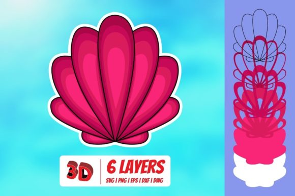 3D Sea Shell SVG for Branding