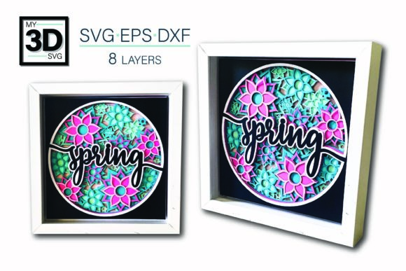 3D SPRING SVG for Shadow Boxes