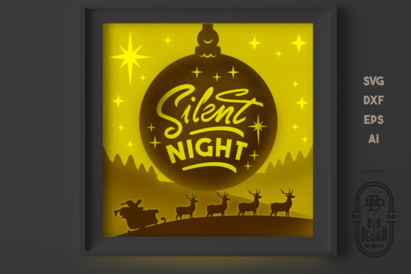 3D SVG Christmas Scene for Digital Sellers