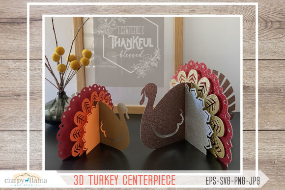 3D Turkey Centerpiece: 3D SVG Shapes