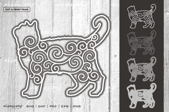 Cat 15 Vector 3D Layered