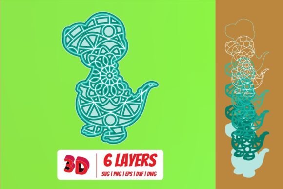 Dinosaurs 2 3D SVG Shapes