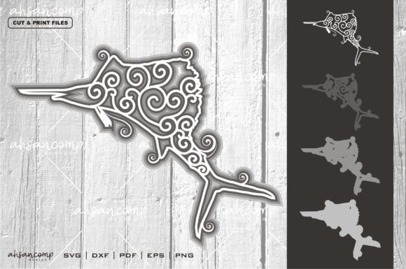 Fish Vector 3 SVG 3D Layered