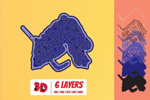 Hockey Player 2 3D SVG Cut File
